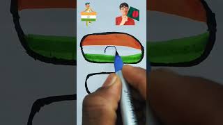 Indian 🇮🇳 Bangladesh 🇧🇩 Flag Drawing Independence day Drawing Republic day Drawing shorts art [upl. by Marnie]