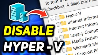 How to Disable HyperV in Windows 11  Turn Off Windows Hypervisor Platform [upl. by Nnayt]