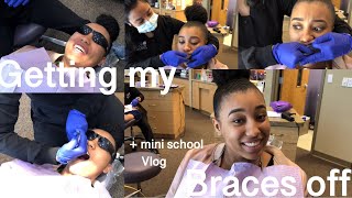 Getting my braces off  a mini school vlog [upl. by Ashlee]