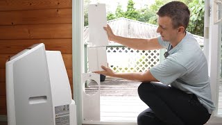 How to Install Portable AC in a Slide Door  Step by Step [upl. by Inor582]