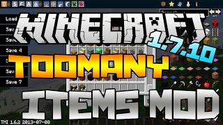 Minecraft 1710 How to install TooManyItems Mod for PC NonForge [upl. by Eibba]