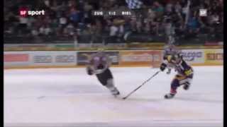 Patrick Kane First Goal for EHC Biel in Switzerland during NHL Lockout [upl. by Leesa]