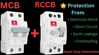 quotMCB Plus RCCB Super Easy Connection With Live Working Test  Electrical Shock Testquot [upl. by Assenev]