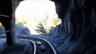 DisneyLand Trip Bobsled Matterhorn ride front seat view [upl. by Ailatan625]