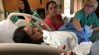 Baby 3s Unmedicated Hospital Birth Vlog  The Dainty Pear [upl. by Oivatco]