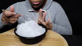 FRESH CRUSHED ICE  RELAX EATING  VERY CRUNCHY  iceeating asmr asmrice [upl. by Timmy114]