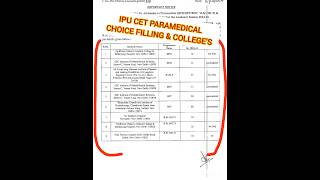 Revised schedule for ipu cet paramedical choice filling amp colleges update  baslp mlt bpo bpt [upl. by Ljoka]