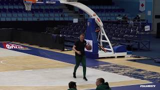 Coach Jasikevicius is BACK on the court and drilling shots during Zalgiris practice [upl. by Eveline]