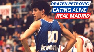 Drazen Petrovic 47 pts EATING ALIVE Real Madrid  1988 [upl. by Yartnod]