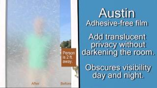 Austin privacy window film demonstration [upl. by Bogosian]