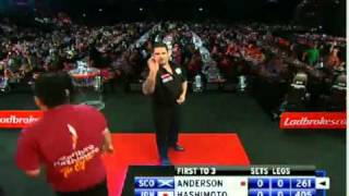 2011 PDC  WDC Anderson vs Hashimoto 1  3 [upl. by Lupe469]