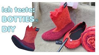 Test BOTTIES®  DIY selber Schuhe häkeln mit den BOTTIES® Sohlen [upl. by Mcquoid]