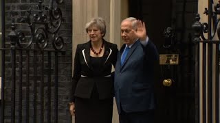 May reçoit Netanyahu pour les 100 ans de la déclaration Balfour [upl. by Maunsell629]