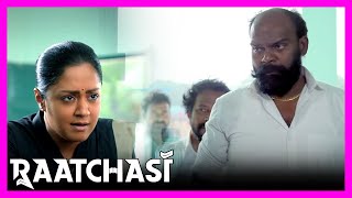 Raatchasi Tamil Movie  Jyothika thrashes Politicians  Jyothika  Hareesh Peradi  Sathyan [upl. by Beverlie]