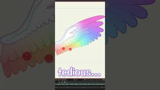 How I rig and animate wings ✨✨ my process moho stareevee animation [upl. by Nylirek]