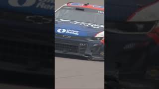 Corey LaJoie wrecks Jimmie Johnson at Kansas Motor Speedway [upl. by Naik]