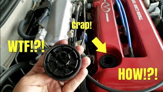 Removing A Stuck Oil Cap [upl. by Amatruda]