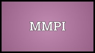 MMPI Meaning [upl. by Alleul]