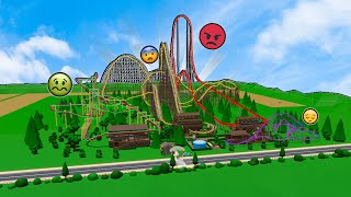 Building in Theme Park Tycoon 2 but each RIDE is a RANDOM mood [upl. by Azerila]