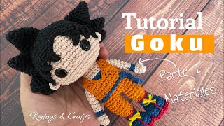 GOKU AMIGURUMI estilo FUNKO  Parte 1 Materiales [upl. by Haddad]