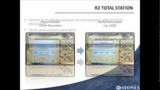 Total Station R2 download data with COM cable STSSP19U [upl. by Nnairb]