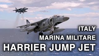 Italian Harrier Jets in Action  Vertical Takeoff and Landing Short Takeoff on Carrier Cavour [upl. by Eiba]