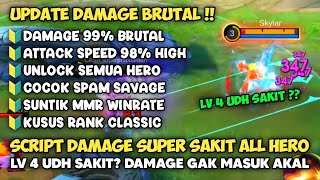 DAMAGE SUPER BRUTAL ‼️ SCRIPT DAMAGE HIGH BRUTAL MLBB  SUNTIK DAMAGE SEMUA HERO MOBILE LEGENDS [upl. by Adnwahsat908]