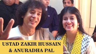 Ustad Zakir Hussain presenting Anuradha Pal  Tabla Jugalbandi  Punjab Gharana Kaida [upl. by Nallij]