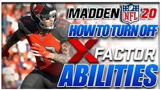 Madden 20 How to Turn OFF Superstar Xfactor Abilities [upl. by Ellga787]