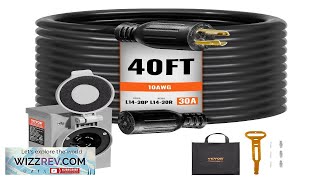 VEVOR 30 Amp Generator Cord and Power Inlet Box Kit 40 FT Review [upl. by Iclehc]