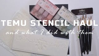 Temu Stencil Haul and How I Used Them [upl. by Ytisahcal]