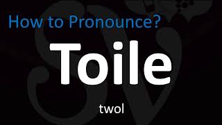 How to Pronounce Toile Correctly [upl. by Drehcir]