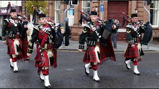 Bagpipes And Drums Of The Royal Regiment Scotland [upl. by Leksehcey]