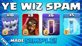 YETIS  SUPER WIZ  BATS are UNSTOPPABLE TH14 Attack Strategy  Clash of Clans [upl. by Adyht]