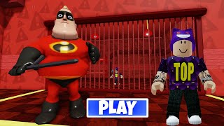 THE INCREDIBLES PRISON RUN OBBY Full Gameplay Walkthrough New Update roblox scaryobby obby [upl. by Yurt]