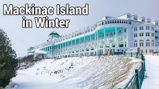 Winter On an Island Traveling To Mackinac Island [upl. by Dnalyag]