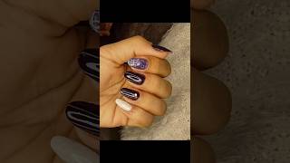 Unhas roxas💜 com marmorizado shortsvideo unhasnaturais nails [upl. by Bradeord]