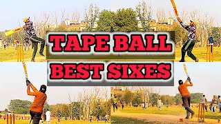 How to hit six in tape ball cricket  Long sixes in cricket  chakka kaise mare  left hand batsman [upl. by Eniger]