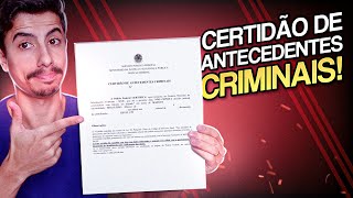 Como EMITIR A CERTIDÃO DE ANTECEDENTES CRIMINAIS pela INTERNET [upl. by Newby]