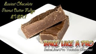 Easiest Chocolate Peanut Butter Fudge Ever Recipe [upl. by Mcspadden]