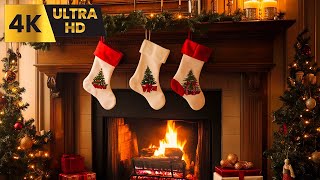 Cozy Christmas Fireplace Ambience 🎄 Best Relaxing Christmas Music 2024 🎅  Warm Holiday Sounds [upl. by Wald]