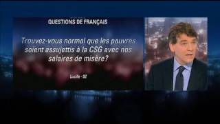 BFMTV 2012  questions de Français Arnaud Montebourg [upl. by Triny217]