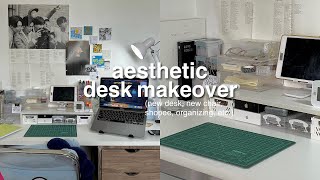 desk makeover ☆｡ ft new desk new chair shopee organizing etc [upl. by Dud844]