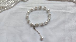 DIY bracelet  how to make bracelet  pearl bracelet DIY  small business ideas  easy DIY  gifts [upl. by Nnaasil]