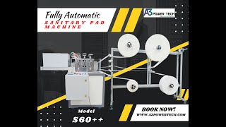 Sanitarypadsmachine  Fullyautomatic Sanitary pads machine  Model S60 [upl. by Maller428]