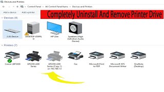 How To Completely Remove Printer Driver From Your Computer Uninstall Printer Driver [upl. by Xenophon]