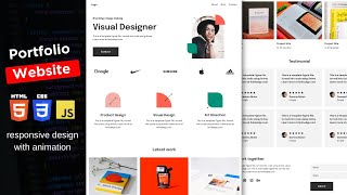 Responsive Portfolio Website HTML CSS JavaScript [upl. by Atsylac897]