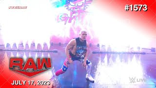 Cody Rhodes huge pop entrance in his hometown of Atlanta WWE Raw July 17 2023 [upl. by Gillespie574]