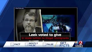 Get The Facts Ad attacks Tom Leek in District 7 State Senate race [upl. by Edette]