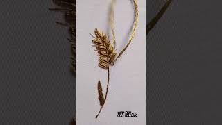 Wheat 🌾 Ears amp setaria easy hand embroidery for beginners art howtomakehandembroidery [upl. by Silvers]